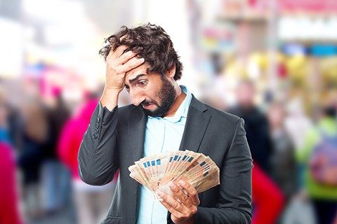crazy man sad expression